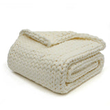 BB BLINBLIN Knitted Weighted Blanket -White