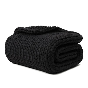 BB BLINBLIN Knitted Weighted Blanket -Dark Grey