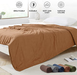 BB BLINBLIN Microfiber Duvet Cover for Weighted Blankets -Brown