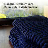 BB BLINBLIN Knitted Weighted Blanket -Navy Blue