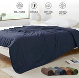 BB BLINBLIN Microfiber Duvet Cover for Weighted Blankets -Navy Blue