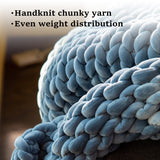 BB BLINBLIN Knitted Weighted Blanket -Blue