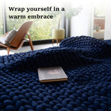 BB BLINBLIN Knitted Weighted Blanket -Navy Blue