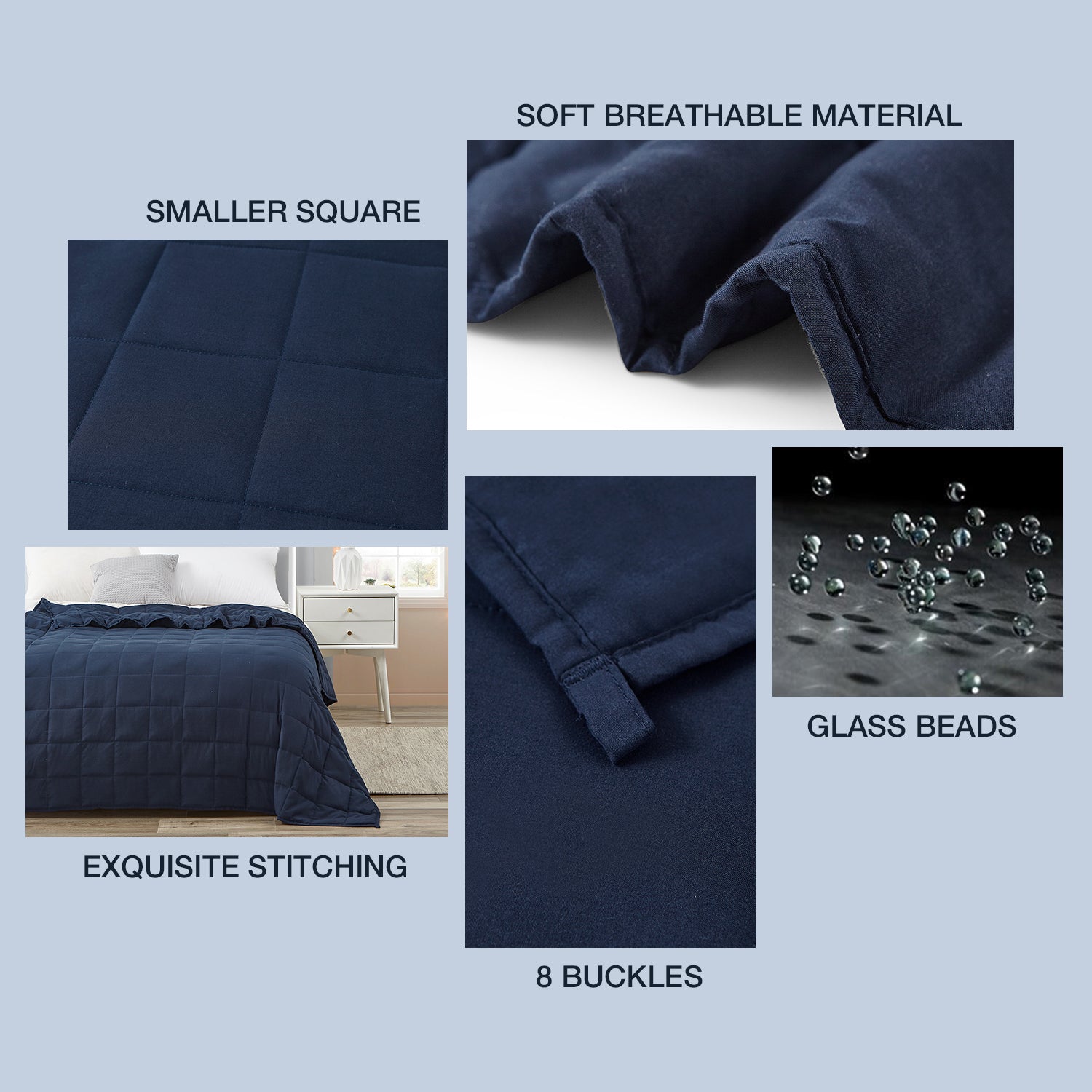 Blue Weighted Blanket for Boys - Premium Sensory Blanket for boys – Hazli  Collection