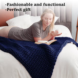 BB BLINBLIN Knitted Weighted Blanket -Navy Blue