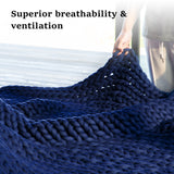 BB BLINBLIN Knitted Weighted Blanket -Blue