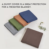 BB BLINBLIN Microfiber Duvet Cover for Weighted Blankets -Chocalote